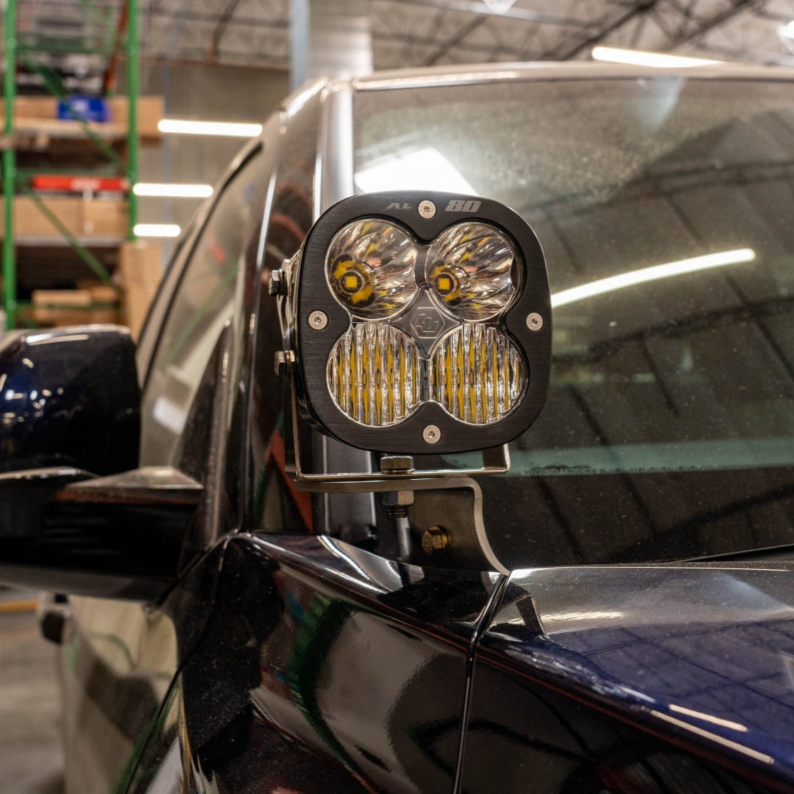 '22-Current Toyota Tundra SDHQ Built A-Pillar Light Mounts Close-up installed Display 