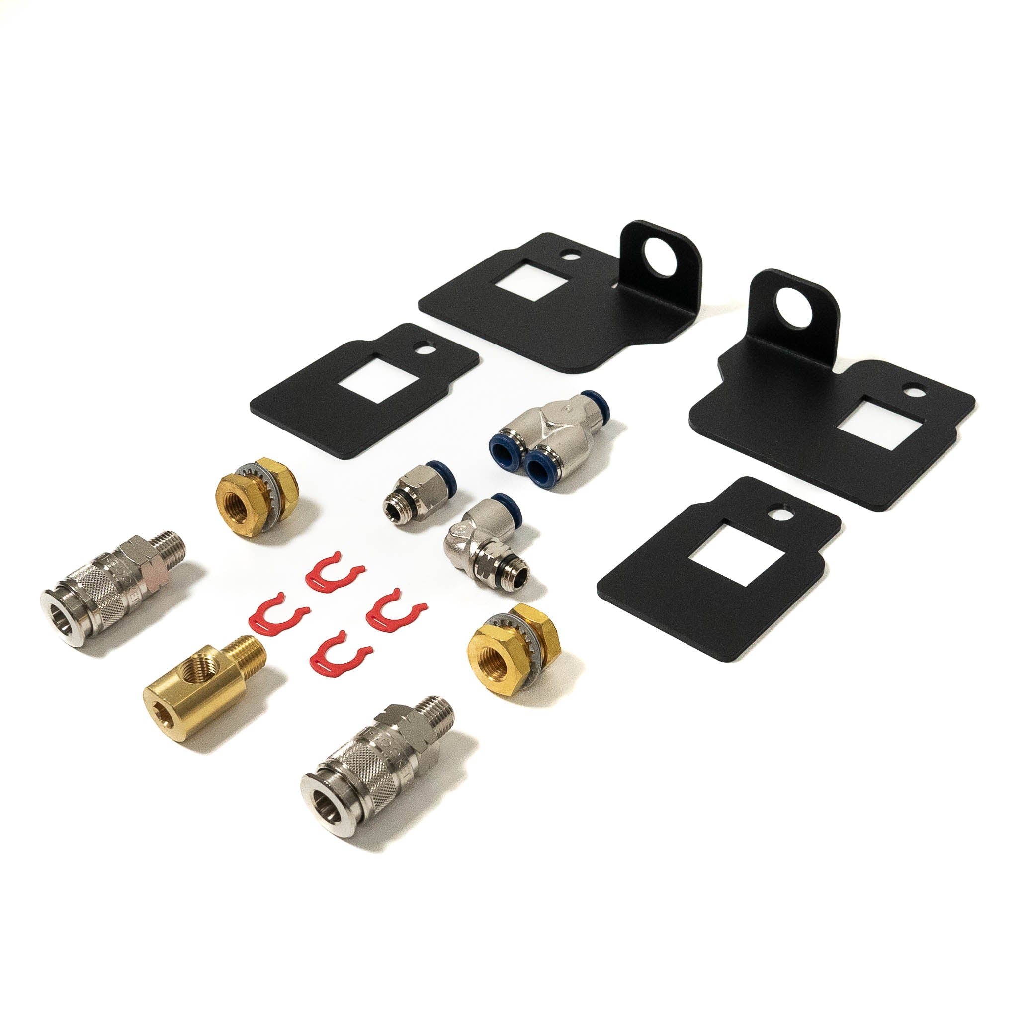 2022- 2024 Tundra SDHQ Built Remote Air Chuck and Switch Mounting Kit Display of Included Parts 
