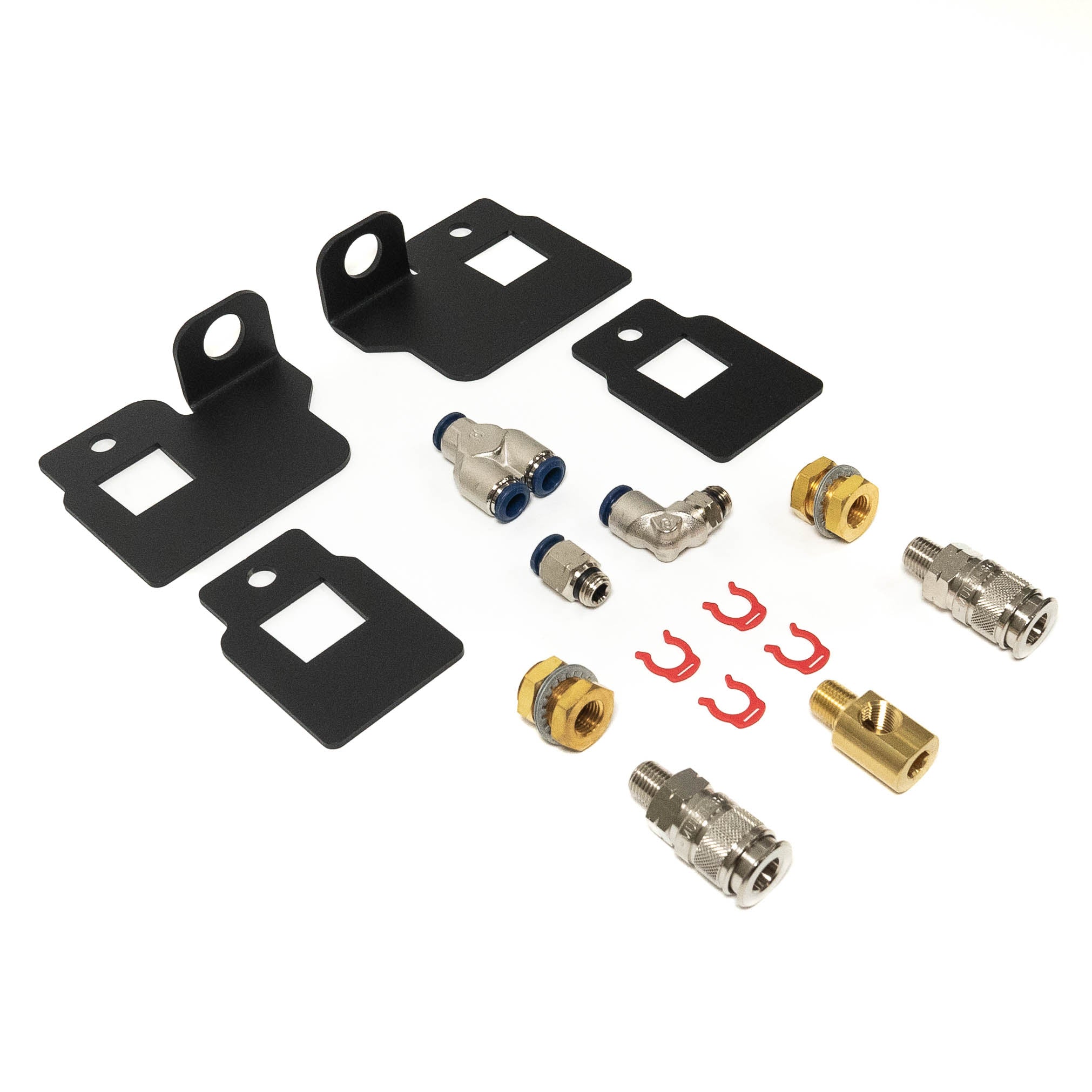 2022- 2024 Tundra SDHQ Built Remote Air Chuck and Switch Mounting Kit Display of Included Parts 