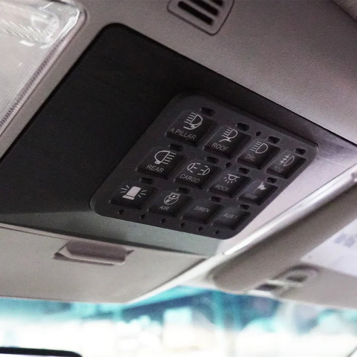2014-21 Toyota Tundra with Sunroof Switch Pros RCR-12 Overhead Keypad Mount Installed Display 