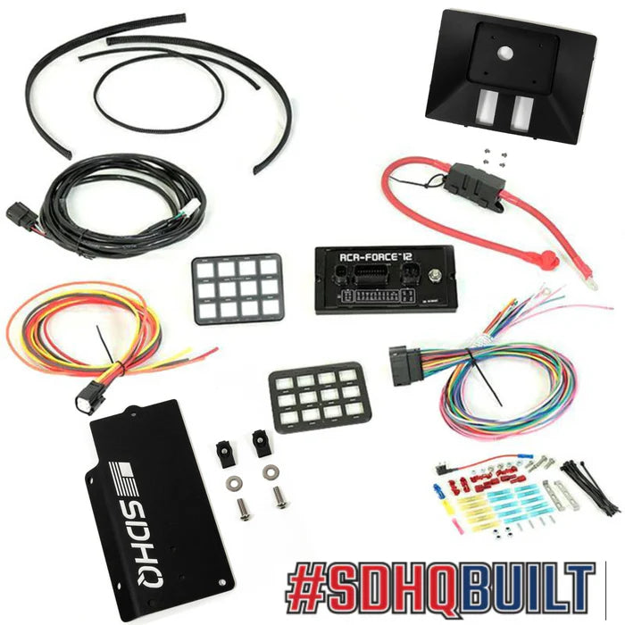 '14-21 Toyota Tundra SDHQ Built Complete Switch Pros RCR-12 Mounting Kit Display of included components - Keypad Mount with Sunroof buttons but without SOS button 
