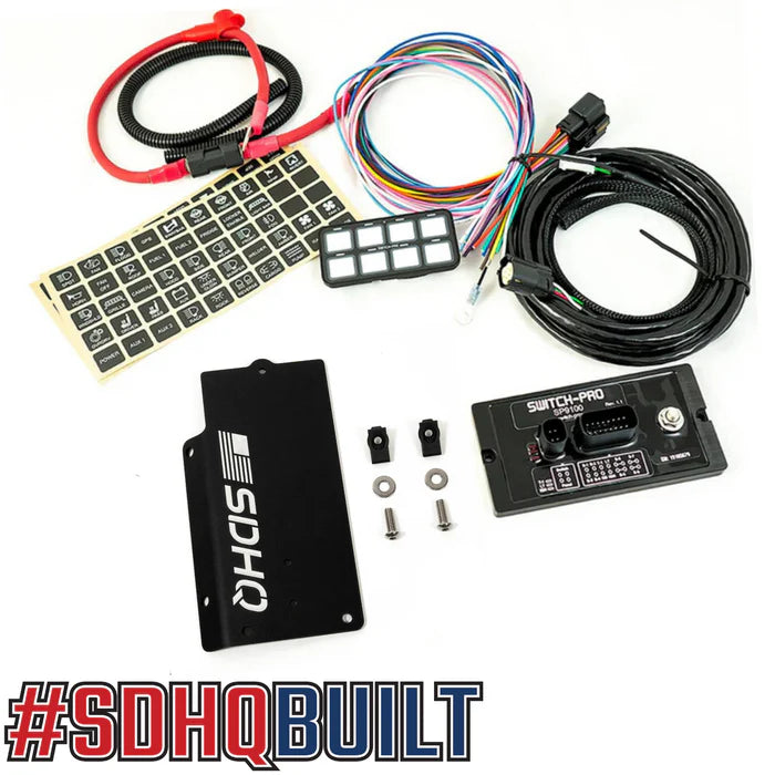 '14-21 Toyota Tundra SDHQ Built Complete Switch Pros SP-9100 Mounting Kit Display of included parts - without Keypad Mount 