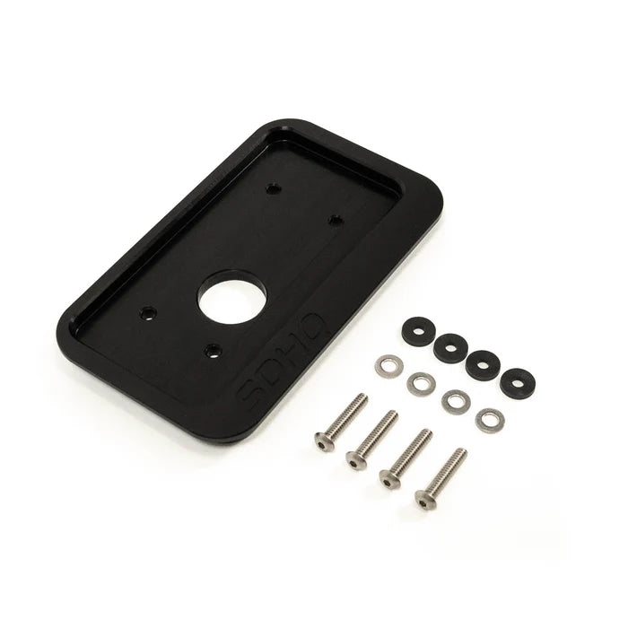 '14-21 Toyota Tundra SDHQ Built Complete Switch Pros SP-9100 Mounting Kit Billet keypad mount display of included part and hardware 