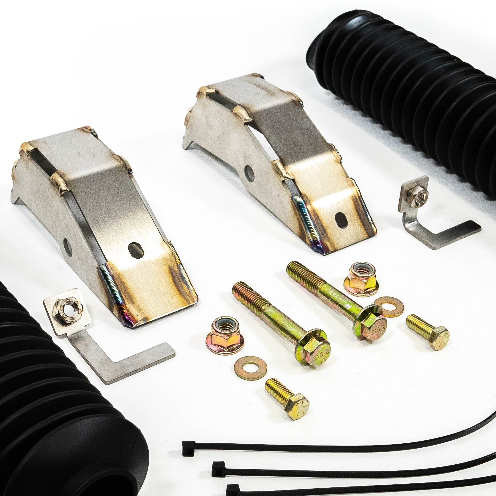 '07-21 Toyota Tundra SDHQ Built Icon RXT Rear Shock Guards Close-up Display of Parts included 