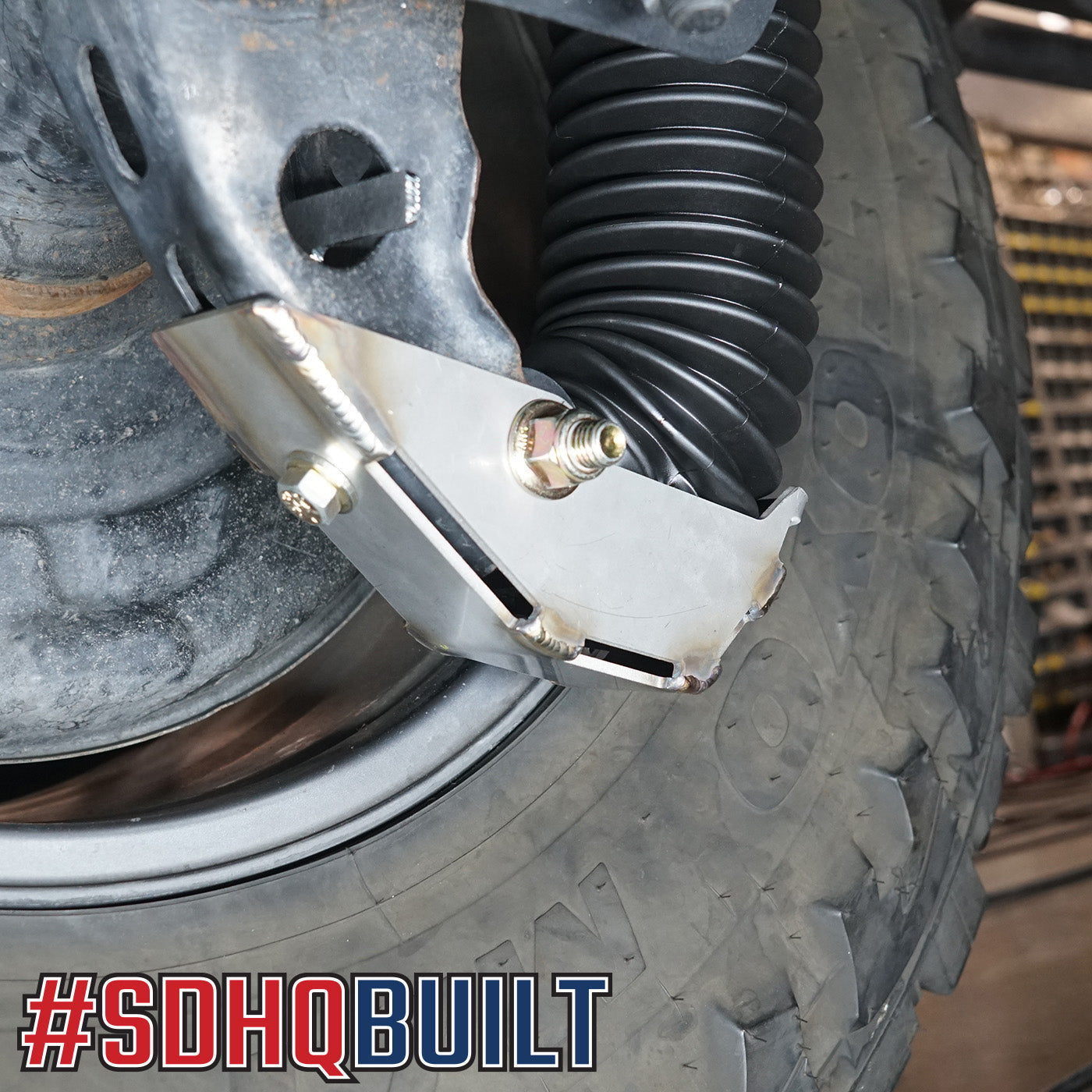 '07-21 Toyota Tundra SDHQ Built Icon RXT Rear Shock Guards close-up Installed 