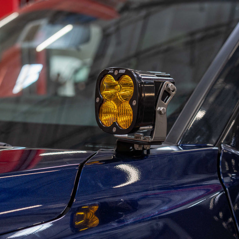 '22-Current Toyota Tundra SDHQ Built A-Pillar Light Mounts Installed Close-up 