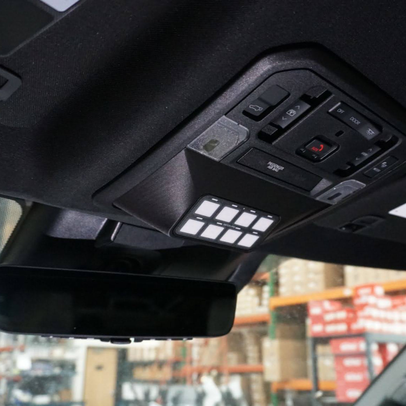 22-24 Tundra, 23-24 Sequoia, 24 Tacoma SDHQ Built Toyota Overhead Switch Pros Keypad Mount installed display