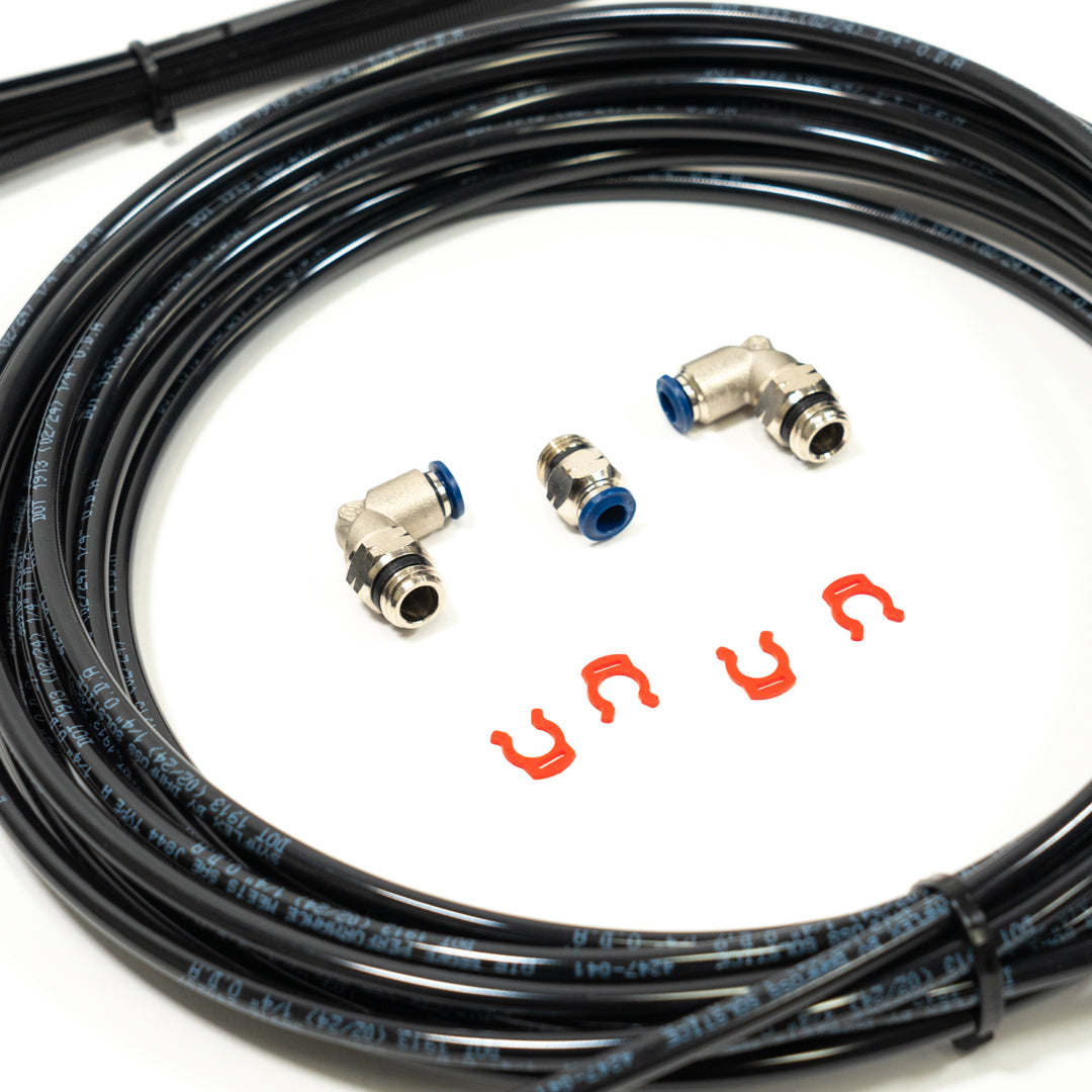 SDHQ Built Universal Air Line Kit close-up display of included parts  