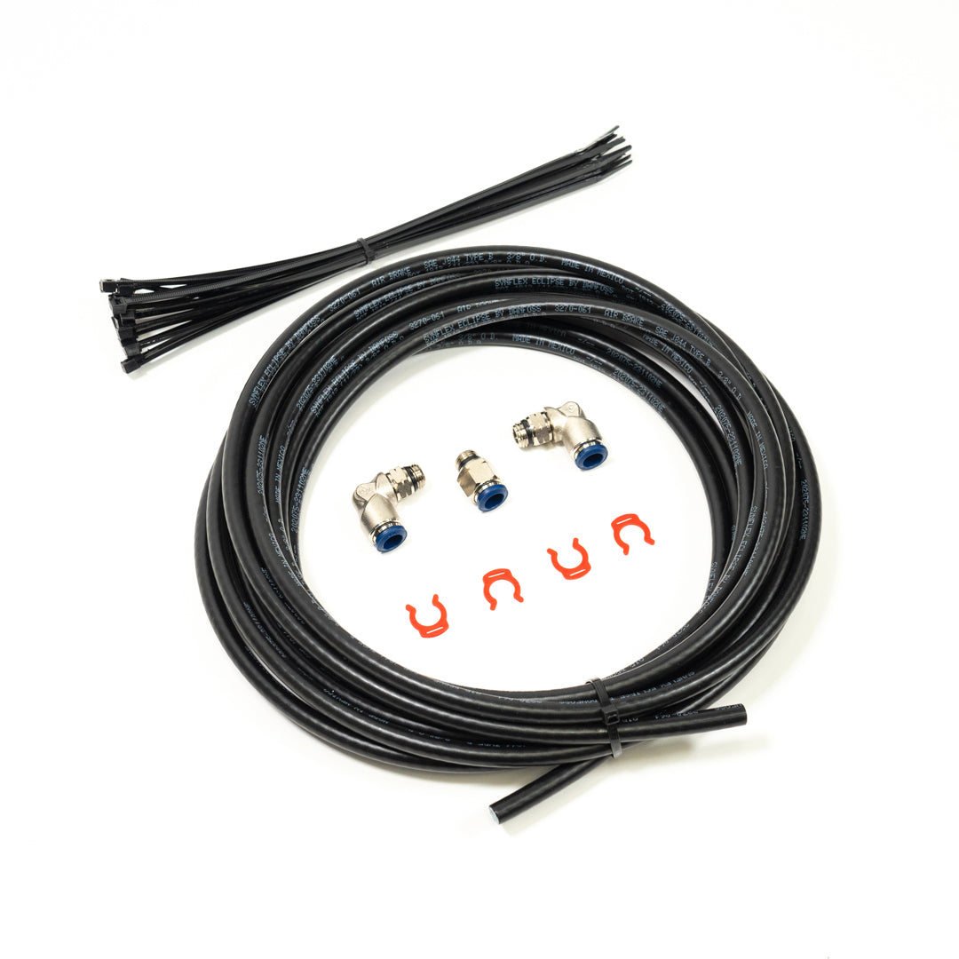 SDHQ Built Universal Air Line Kit display of included parts 