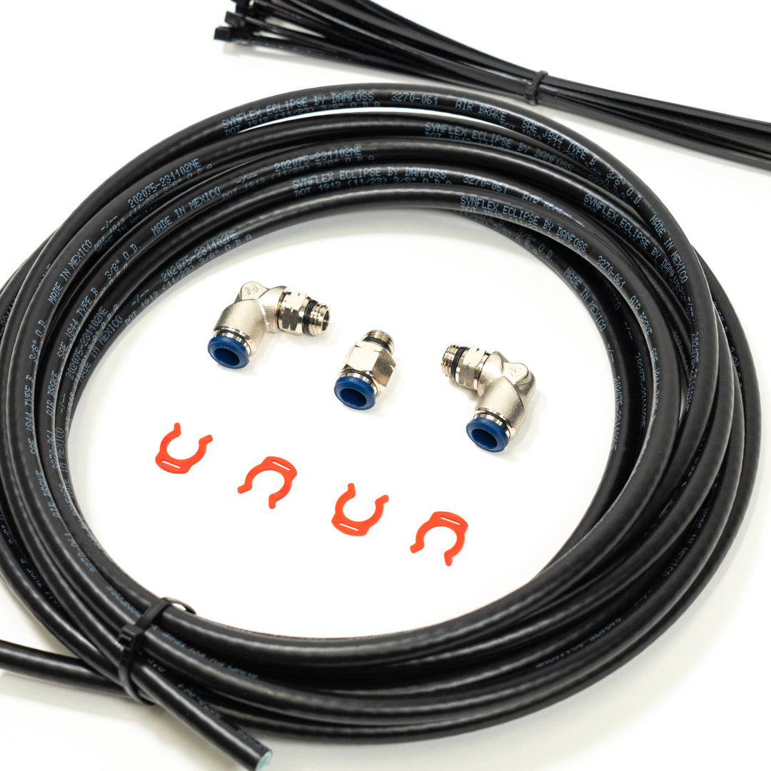 SDHQ Built Universal Air Line Kit Close-up Display of Included Parts 