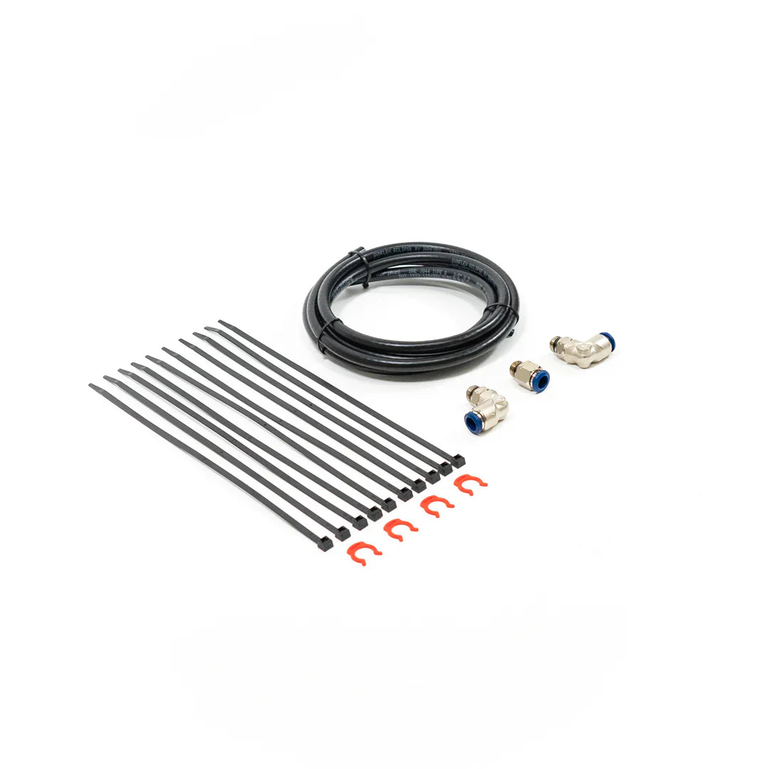 SDHQ Built Universal Air Line Kit display of included parts 