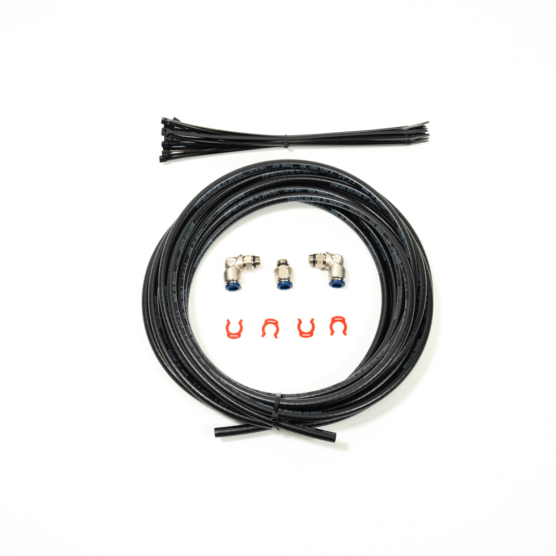 SDHQ Built Universal Air Line Kit display of included parts 
