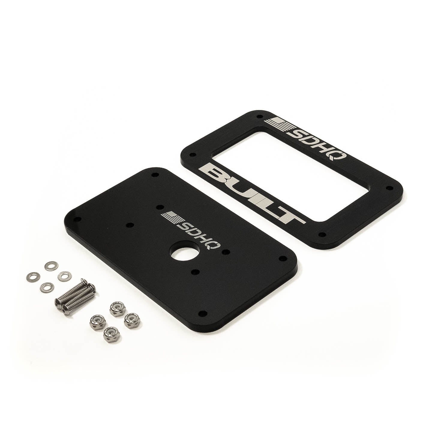 SDHQ Built Universal Switch-Pros SP-9100 Keypad Mount Display of Included Parts