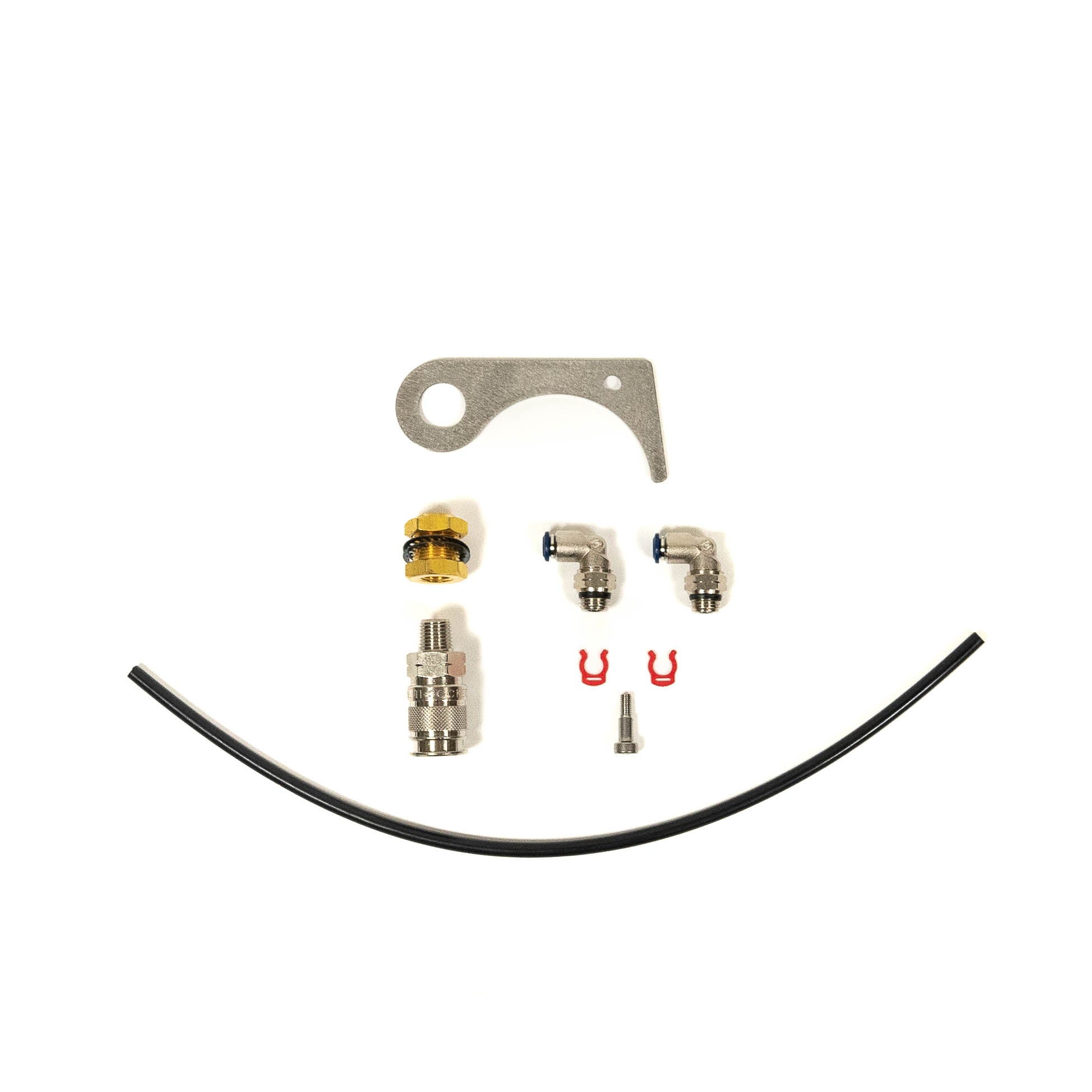 SDHQ Built ARB Compressor Vertical Air Chuck Mount Display of Included Parts and hardware