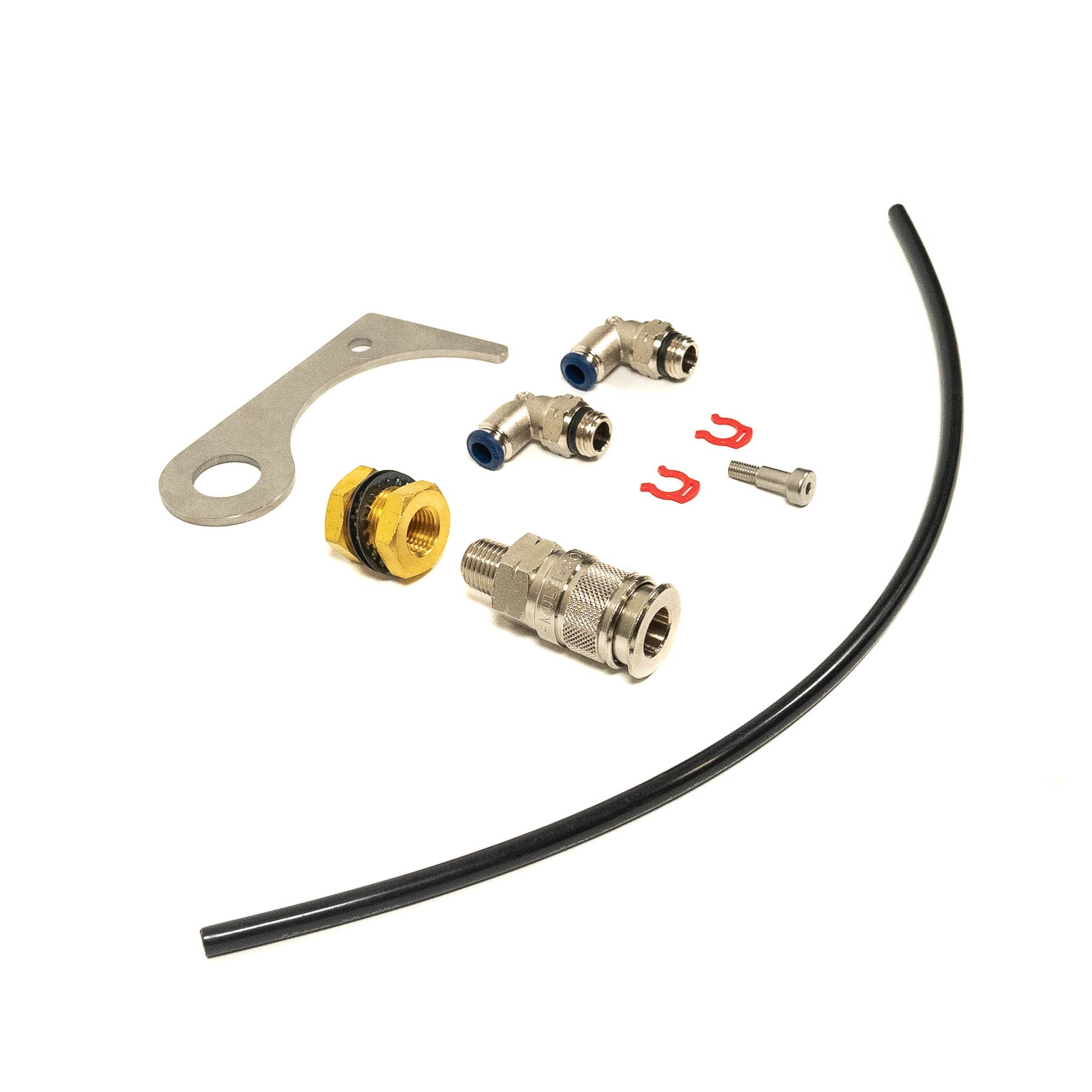 SDHQ Built ARB Compressor Vertical Air Chuck Mount Display of included parts and Hardware 