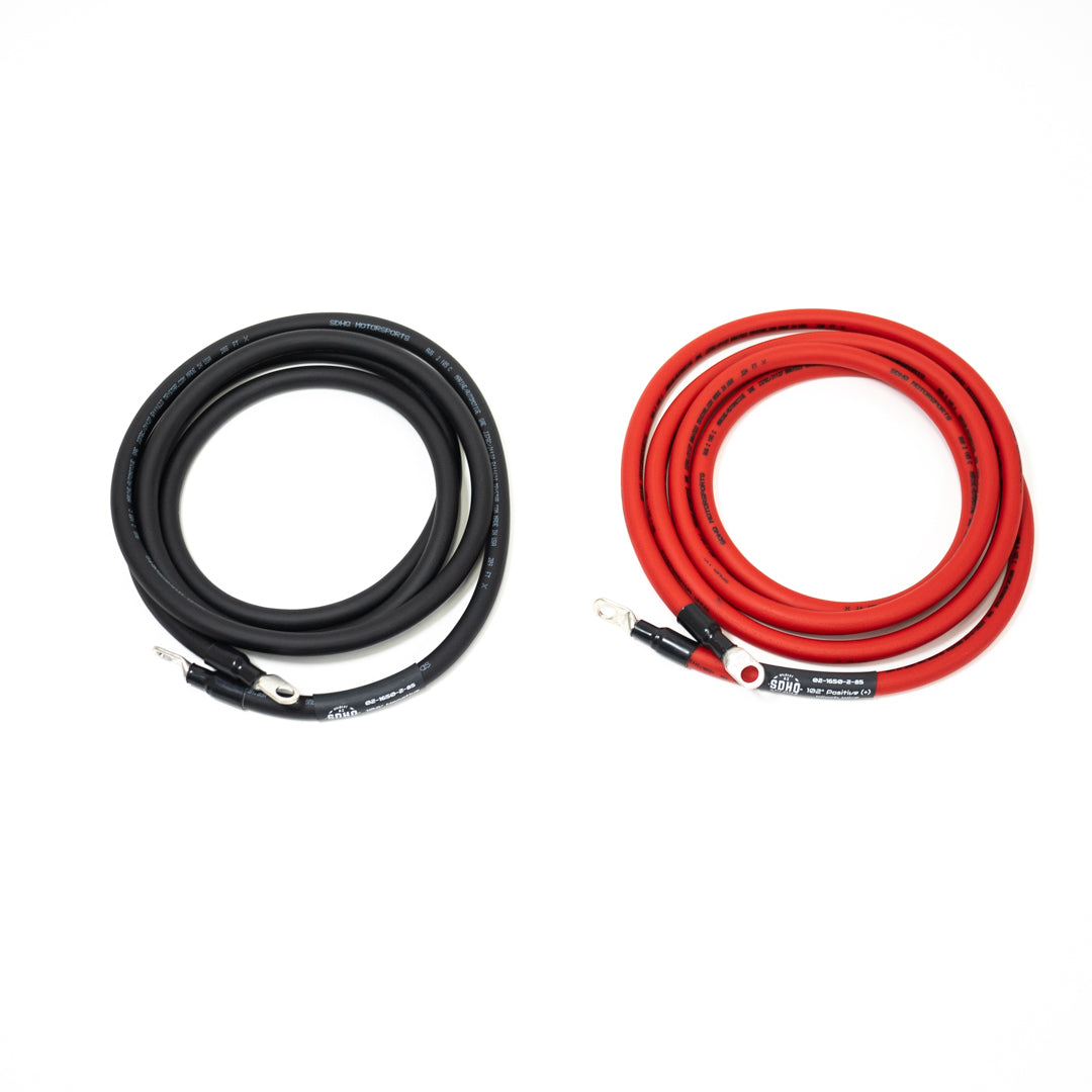 SDHQ Built 8.5' Winch Power Wires Display of included cables 