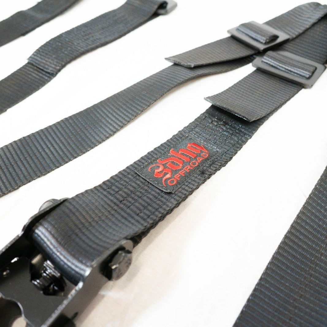SDHQ 2" 3-Way Adjustable Spare Tire Strap Straps Close-up Display 