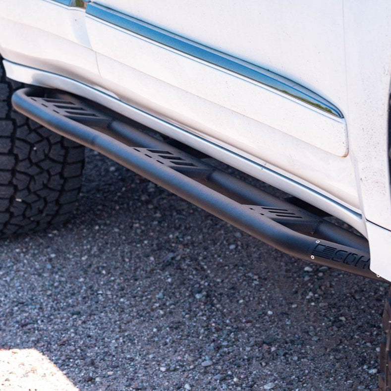 '10-23 Lexus GX460 SDHQ Built Rock Sliders display Close-up Installed 