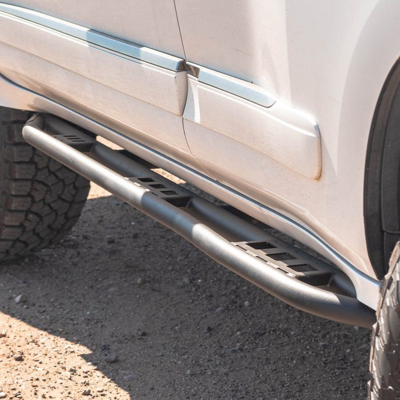 '10-23 Lexus GX460 SDHQ Built Rock Sliders display Close-up Installed 