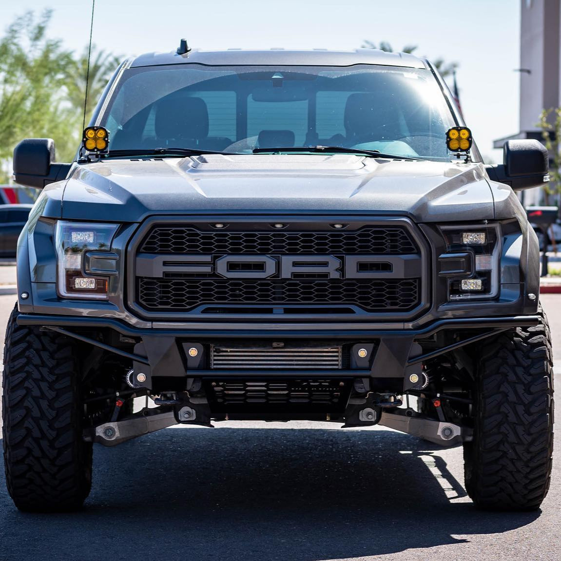 '17-20 Ford Raptor SDHQ Built A-Pillar Light Mounts Display on vehicle 