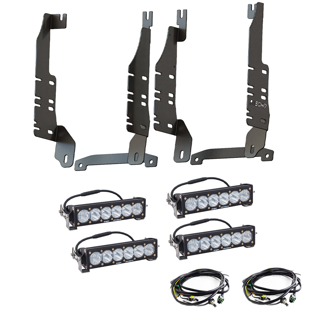 '19-23 Ram 1500 SDHQ Built "Build your Own" Behind the Grille LED Light Bar Mount Display of Included mount with Onx6 light bars 
