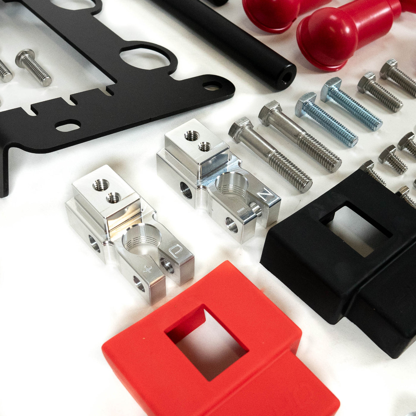 Tacoma SDHQ Built Power Solution Kit display of terminals up close to show detail