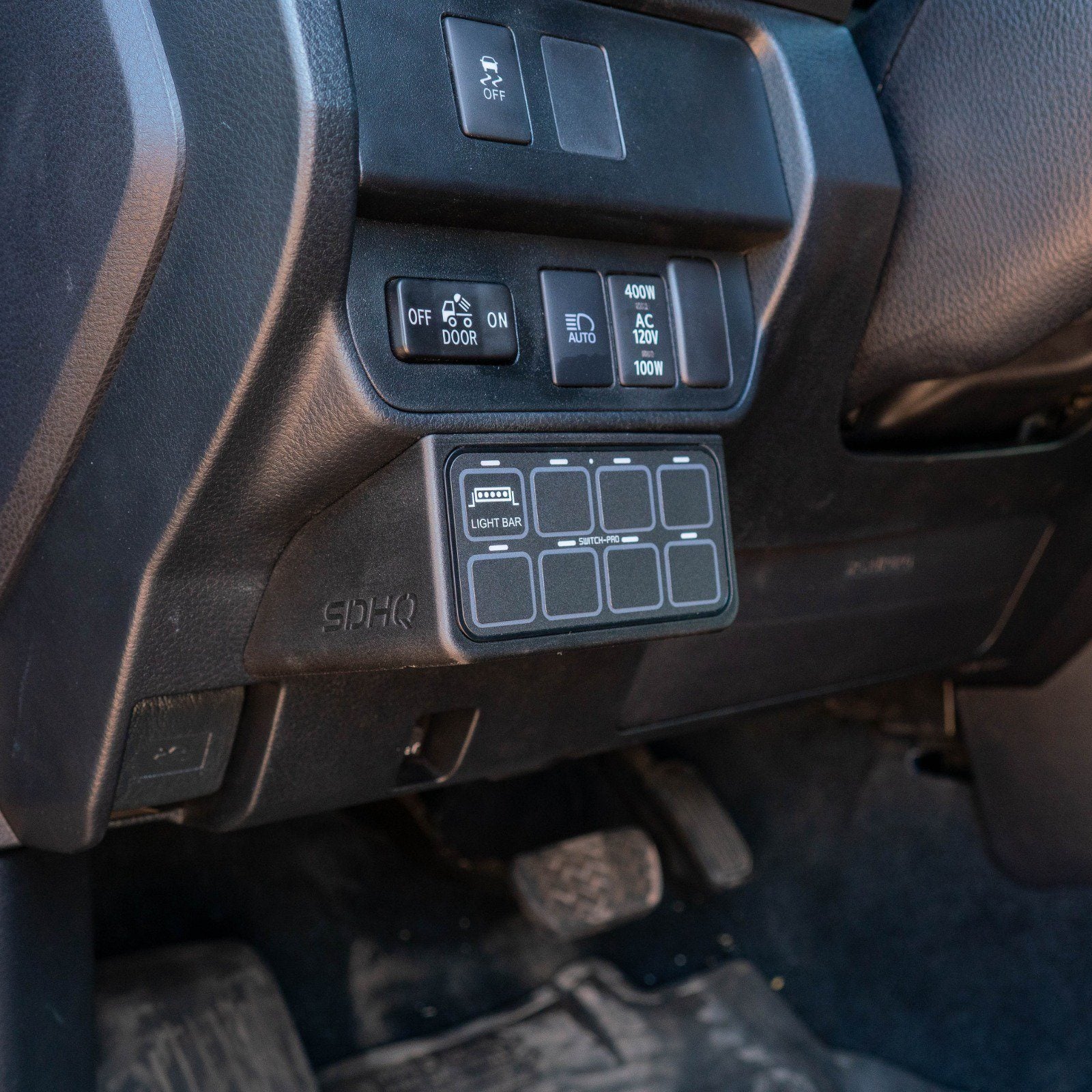 '16-23 Toyota Tacoma SDHQ Built Switch Pros SP-9100 Keypad Mount installed display 