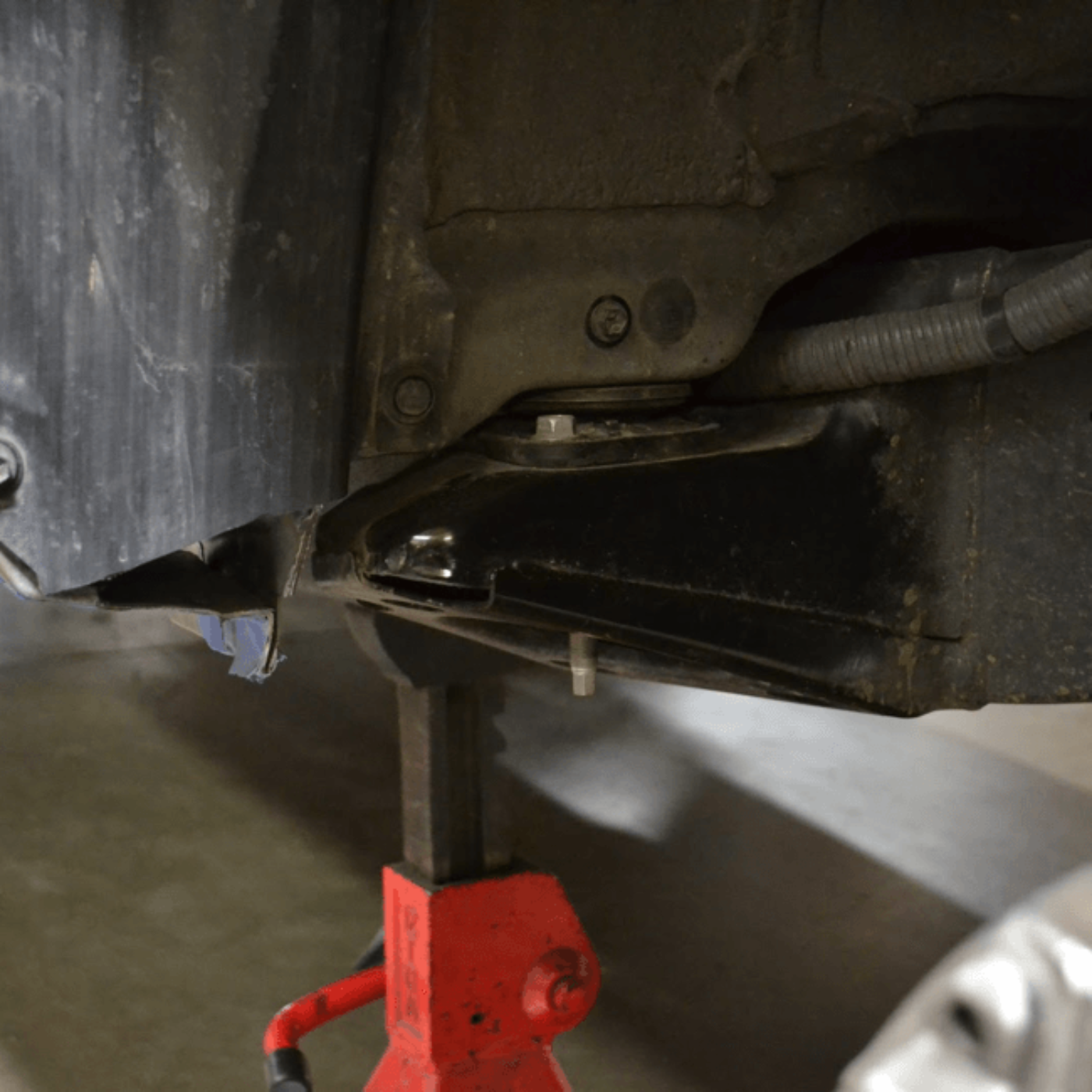 '07-21 Toyota Tundra SDHQ Built Body Mount Chop Filler Plates Fabrication before installation close-up