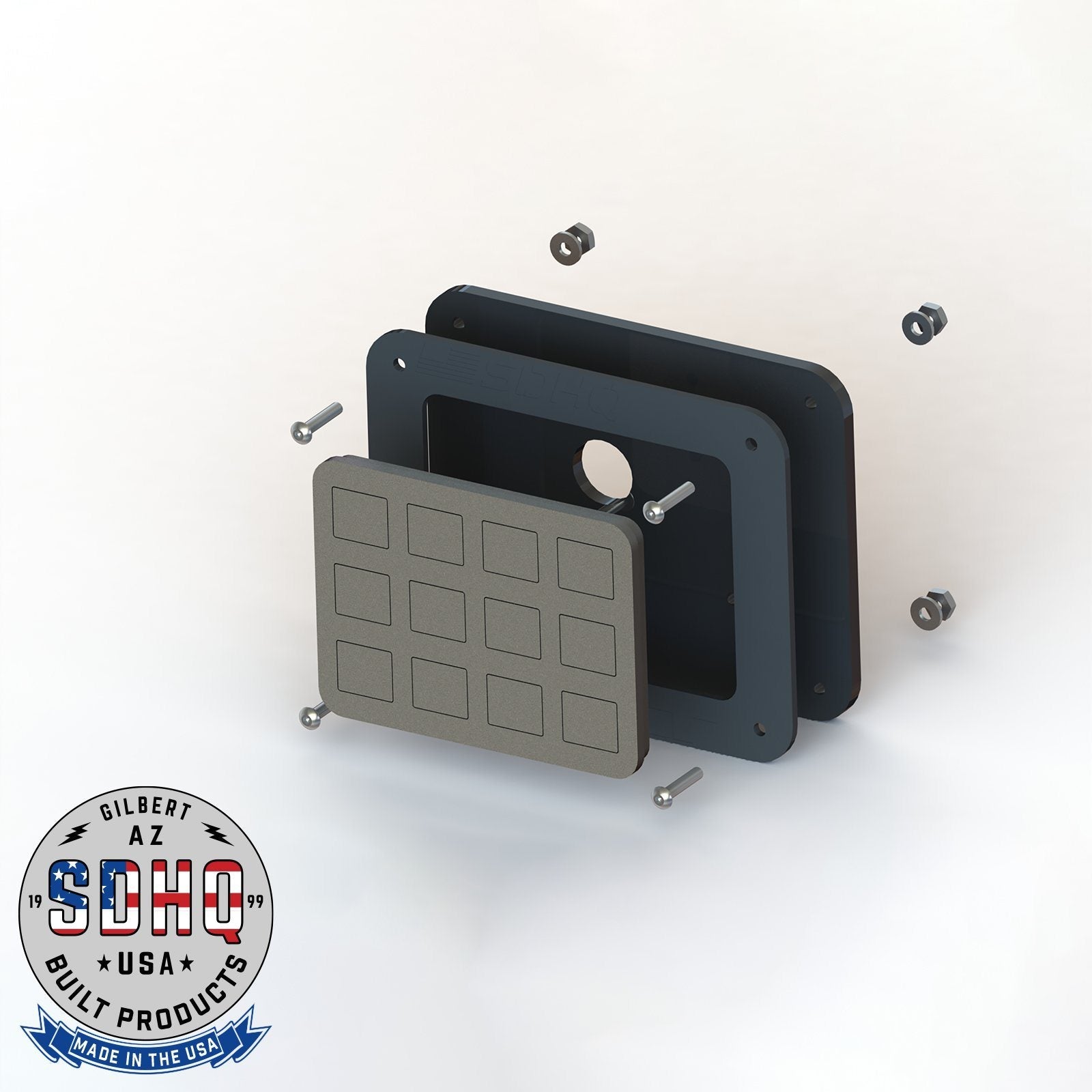 SDHQ Built Universal Switch-Pros RCR-Force-12 Keypad Mount exploded diagram display 