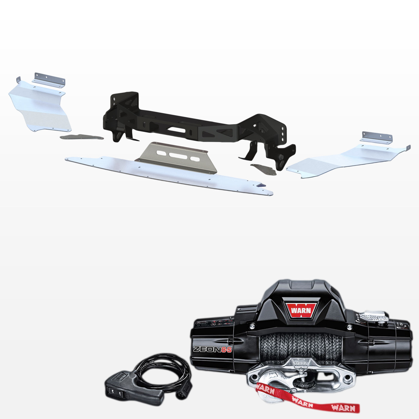 '14-23 Lexus GX460 "Build Your Own" SDHQ Built Winch Mount Display with Skid Plates and Zeon Winch 